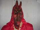 HALLOWEEN MASK DEVILS HEAD WITH ATTACHED RED CAPE