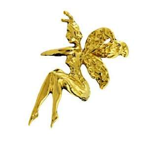    Gold Vermeil Left Only Whispering Women Fairy Ear Cuff Jewelry