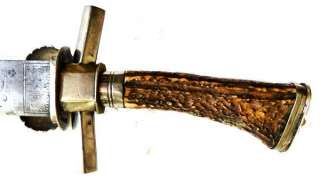 FRENCH / GERMAN SILVER HILT HUNTING SWORD, HANGER, SHORT SWORD CA 1710 