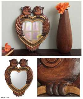   ~~Handmade Wood Frame Heart Shape MIRROR Wall Decor~~Novica  