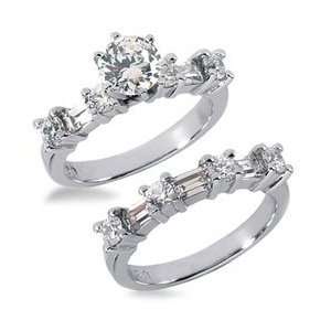    2.00 Ct.Emerald Cut Diamond Engagement Bridal Ring Set Jewelry