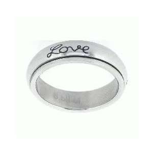 Stainless Steel Faith Hope Love Spinner Ring Jewelry