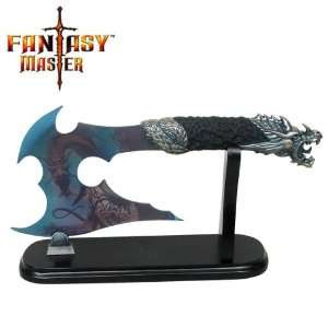  Dragon Lord Fantasy Axe With Display Stand   Fantasy 