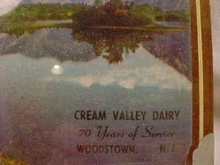 Vintage CREAM VALLEY DAIRY WOODSTOWN NEW JERSEY ADVERTISING PICTURE