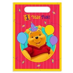  Winnie the Pooh 1st Birthday Party Treat Sacks 8 Count 