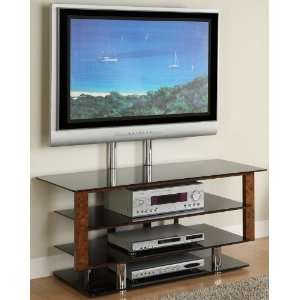   Home Furnishings Leda Three Shelf Flat Panel TV Stand