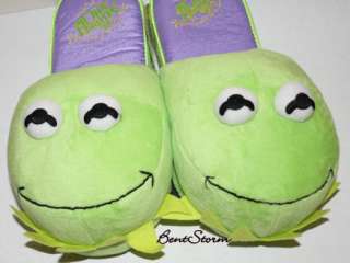 Sesame Street KERMIT THE FROG MUPPETS ADULT Slippers PLUSH HOUSE SHOES 