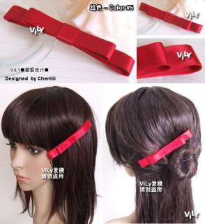 Colors Handmade Ribbon Hair Clip Barrette Double Bow  