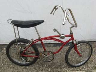 1969 Schwinn Sting Ray Red krate kid bike bicycle 5 speed stick shift 