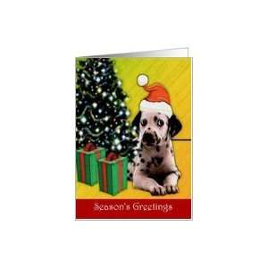 Seasons Greetings ~ General ~ Dalmation Dog / Christmas Tree 