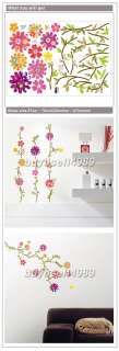 BRILLIANT FLOWER WALL REMOVABLE DECAL STICKERS PS58072  