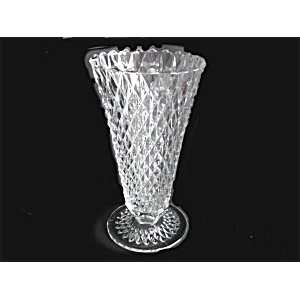  Crystal Glass Diamond Point Vase 