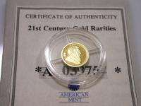 585 14K Solid Gold Krugerrand Proof Commemorative Coin with COA 