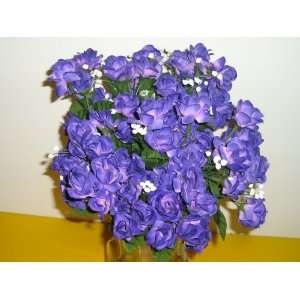  12 Silk Rose Purple Bouquet (2 Bouquets) 