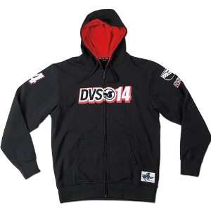 MSR Racing DVS Mens Hoody Zip Sportswear Sweatshirt   Black / Medium