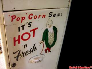 RARE 1950 T&C Pop Corn Popcorn Sez Machine Popper Coin Op Arcade Movie 