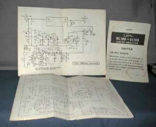 Original Courier ML100 Mobile Linear Amplifier Manual  