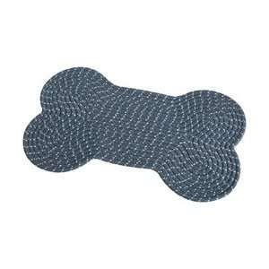  Bone Shaped Knit Rug/Placemat Blue