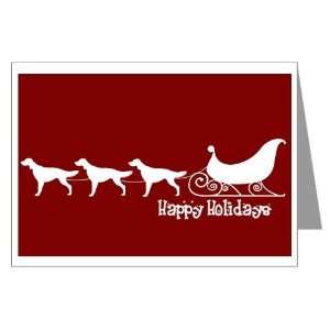Irish Setter Sleigh Greeting Cards Pk of 10 Pets Greeting Cards Pk of 