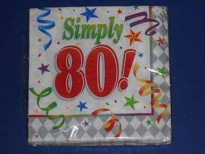 80th Birthday Party Lunch Napkins   16 Ct  