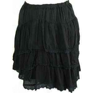  Black Lacy Skirt with Layers