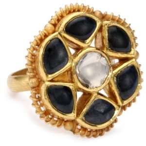 Fine Jewelry by Kevia Byzantium Diamond and Sapphire Flower Ring 
