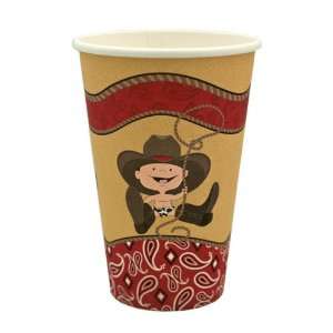 Little Cowboy   Hot/Cold Cups   8 Qty/Pack   Western Baby Shower Party 