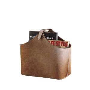  Zodax Cowhide and Leather Magazine Holder
