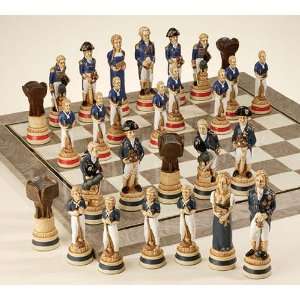  The Battle of Trafalgar Handpainted Decorative Chess Set 