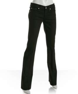 for All Mankind black stretch slim bootcut jeans   