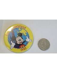 Vintage Disney Button  Mickey Mouse Euro Disneyland 1992