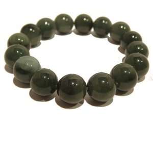 Jade Bracelet 03 Stretch 12mm Green Stone Crystal Healing Rock 8