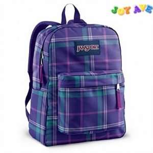 JANSPORT Superbreak Backpack   Purple Perry Plaid  7XY 