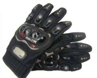 Motorcycle Bike FULL finger Protective Gloves BLACK L  