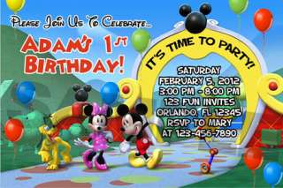 MICKEY MOUSE CLUBHOUSE BIRTHDAY INVITATIONS   PRINTABLE  
