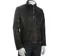 Edun black leather knit detail biker jacket  BLUEFLY up to 70% off 