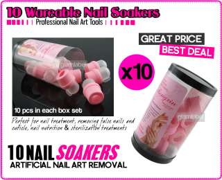 features 10 nail soakers in each set for artificial nail art removal 