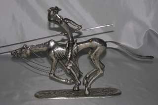 NEW Don Quichotte On Charging Horse Pewter Michel Laude  