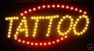 LED Neon Light Animated Motion TATTOO Open Sign LB234  