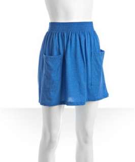 American Apparel heather lake blue jersey pocket skirt   up to 