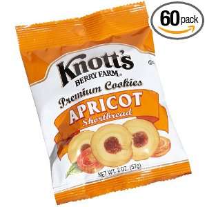 Knotts Berry Farm Apricot Shortbread Cookies, 2 Ounce Packages (Pack 