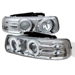   Silverado 99 02 CCFL LED Projector Headlights   Chrome: Automotive