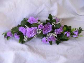 LAVENDER Silk Rose Swag Wedding Centerpiece Flowers  