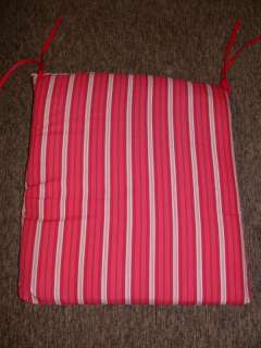 Outdoor Patio Chair Pads ~ Racer Red Stripe **NEW**  