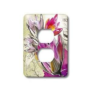Susan Brown Designs Flower Themes   Pink Lotus   Light Switch Covers 