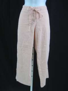 THEORY Peach Linen Cropped Pants Slacks Sz 2  