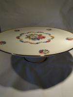   WEST GERMANY PORCELAIN DECORATIVE CAKE PLATE STAND CHARGER   EXCELLENT