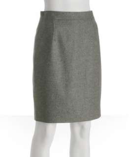 Michael Kors flannel grey wool blend Banker pencil skirt   