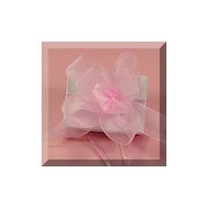   Light Pink Sheer Fabric Butterfly Bow
