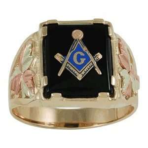  10k Black Hills Gold Masonic Ring Jewelry